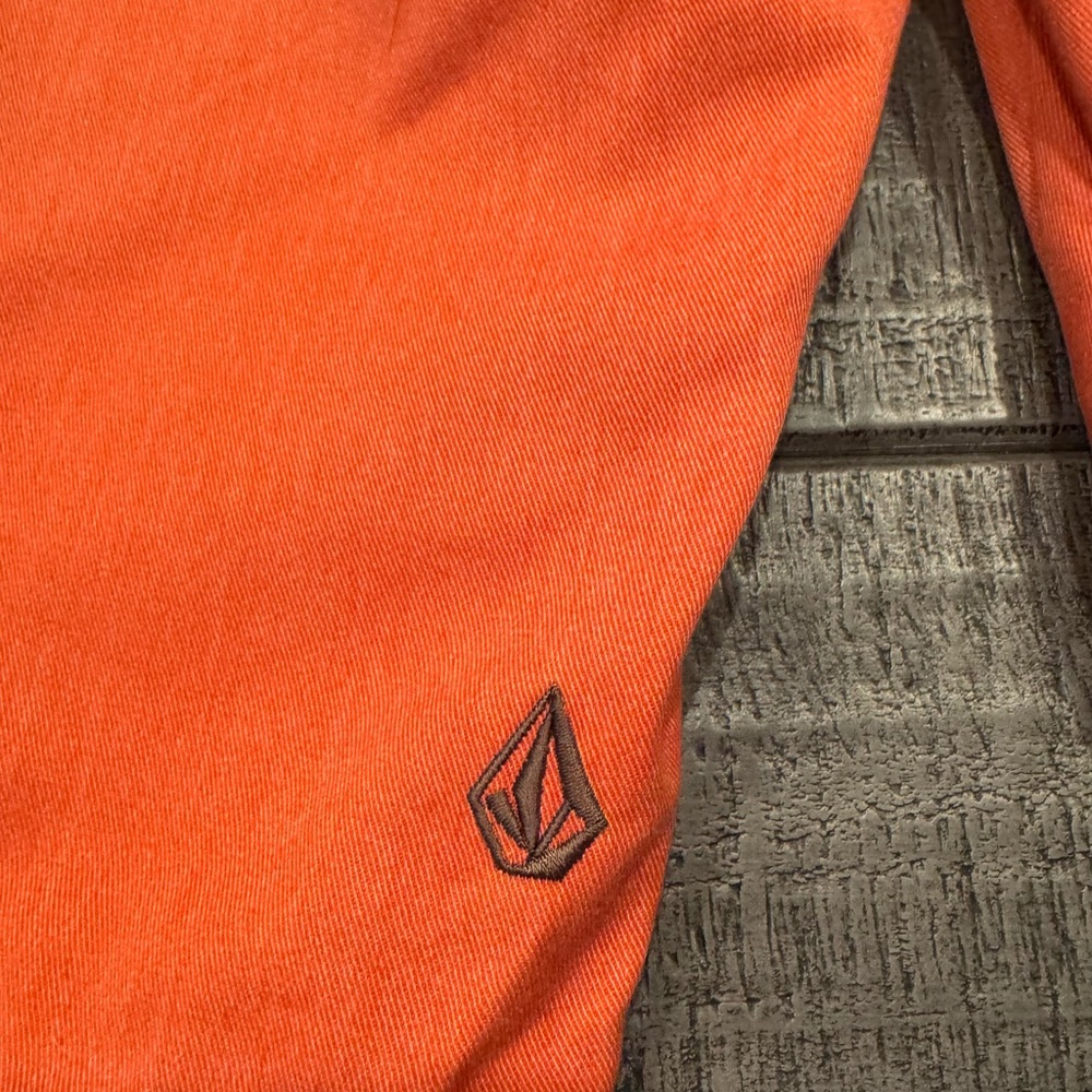 Volcom Men's Bright Coral Flat Front Shorts - Picture 5 of 5